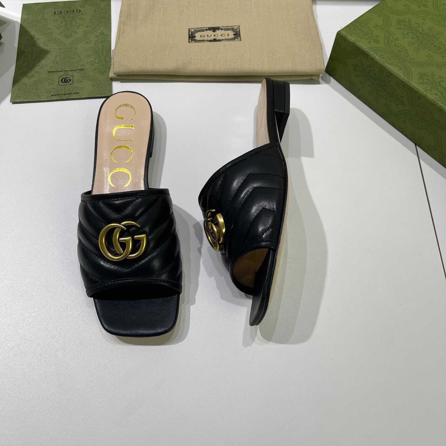 Gucci Women's Slide With Double G - PerfectKickZ