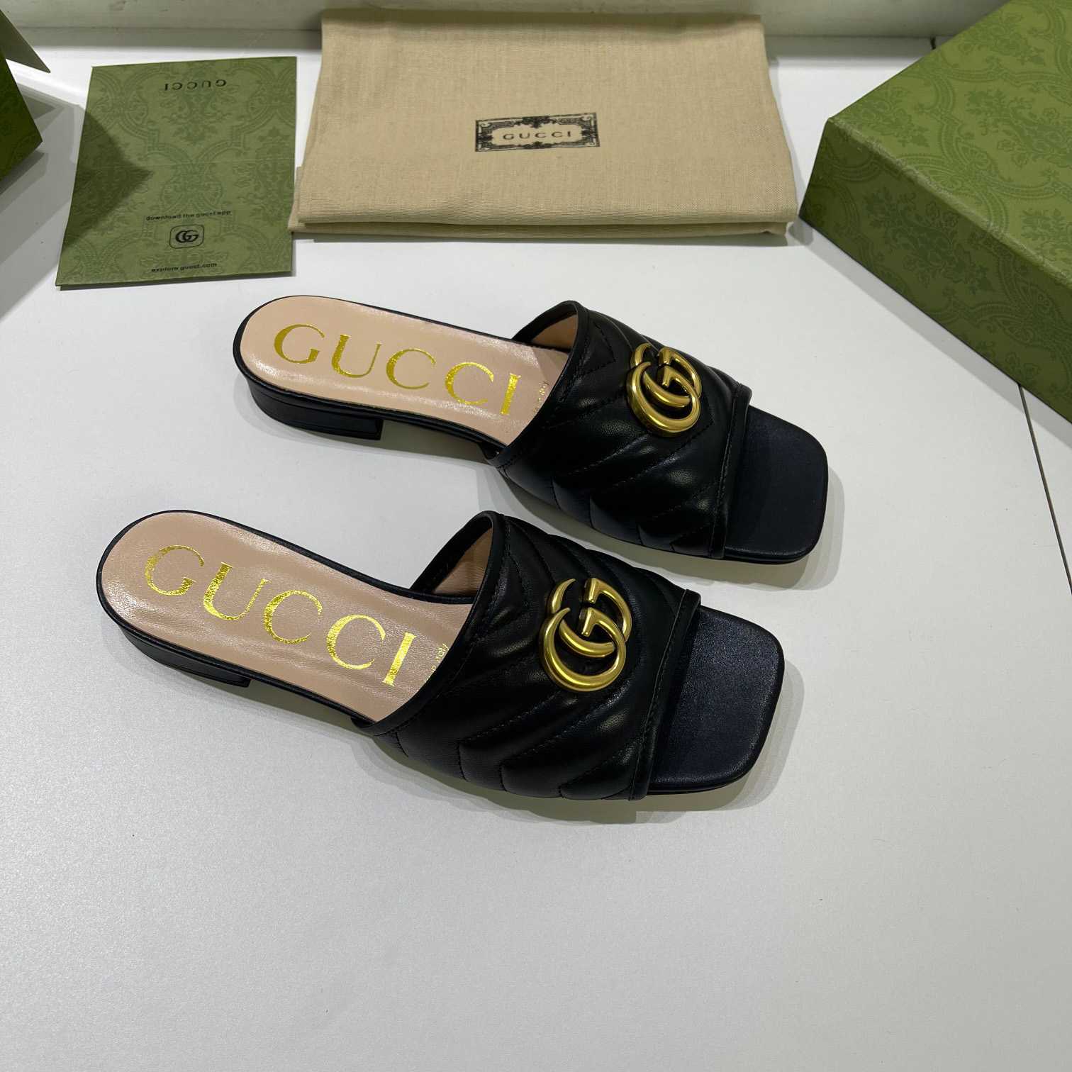 Gucci Women's Slide With Double G - PerfectKickZ