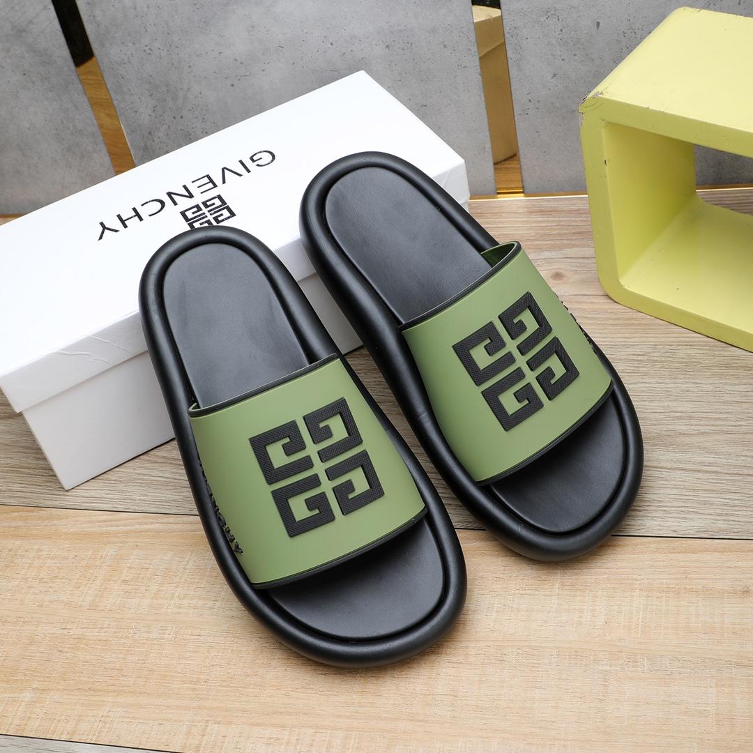 Givenchy 4G Logo Rubber Slides Sandals - PerfectKickZ