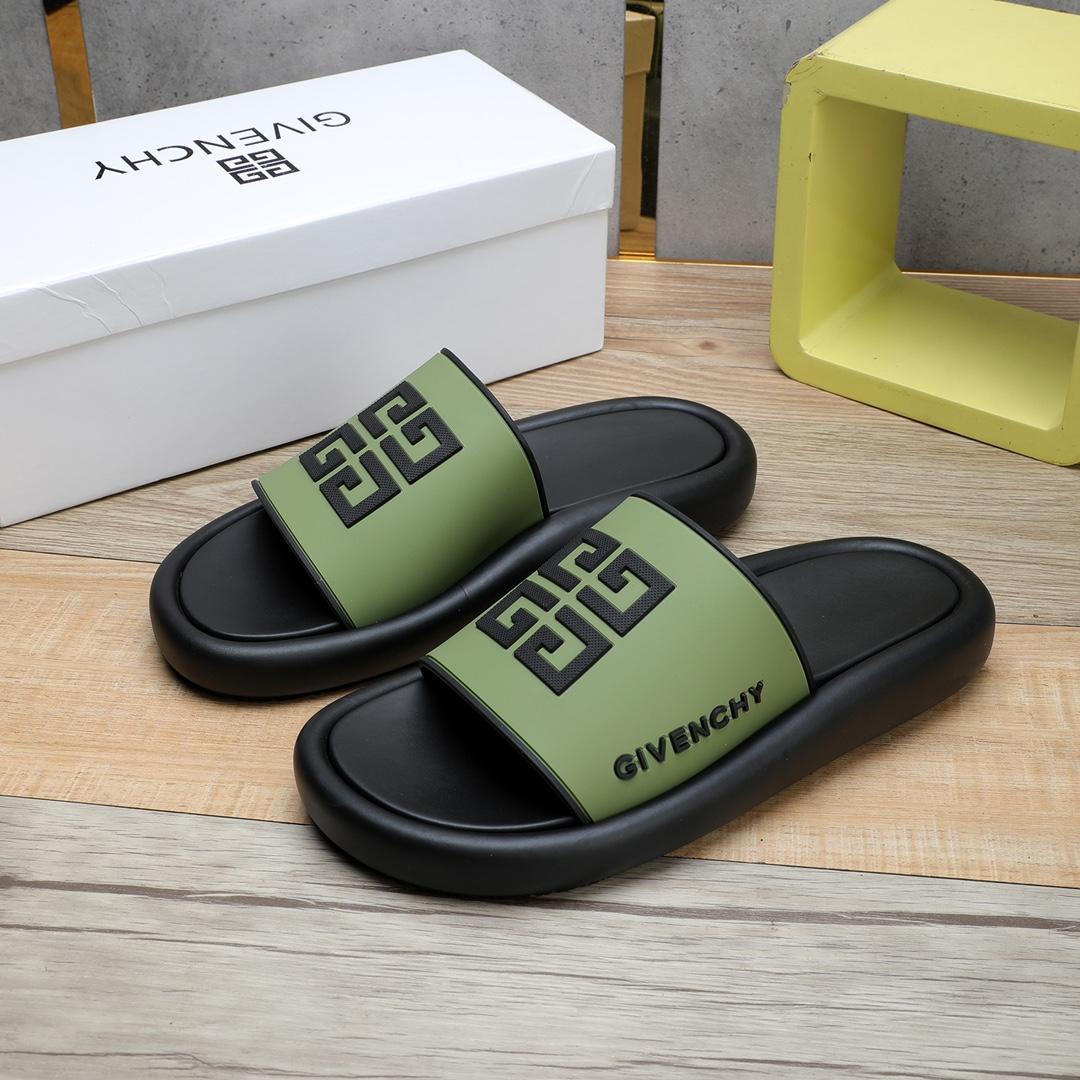 Givenchy 4G Logo Rubber Slides Sandals - PerfectKickZ