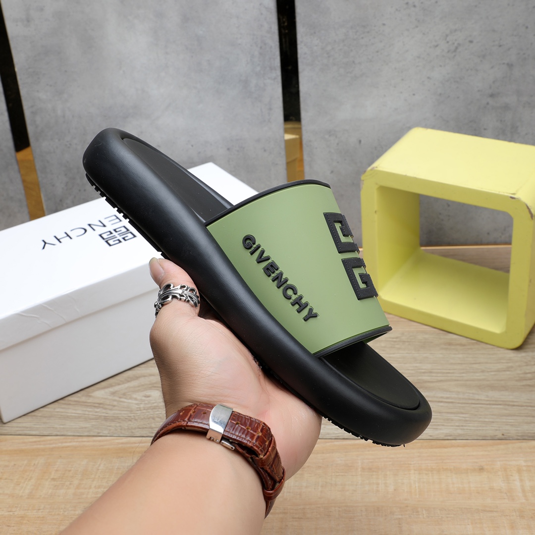 Givenchy 4G Logo Rubber Slides Sandals - PerfectKickZ