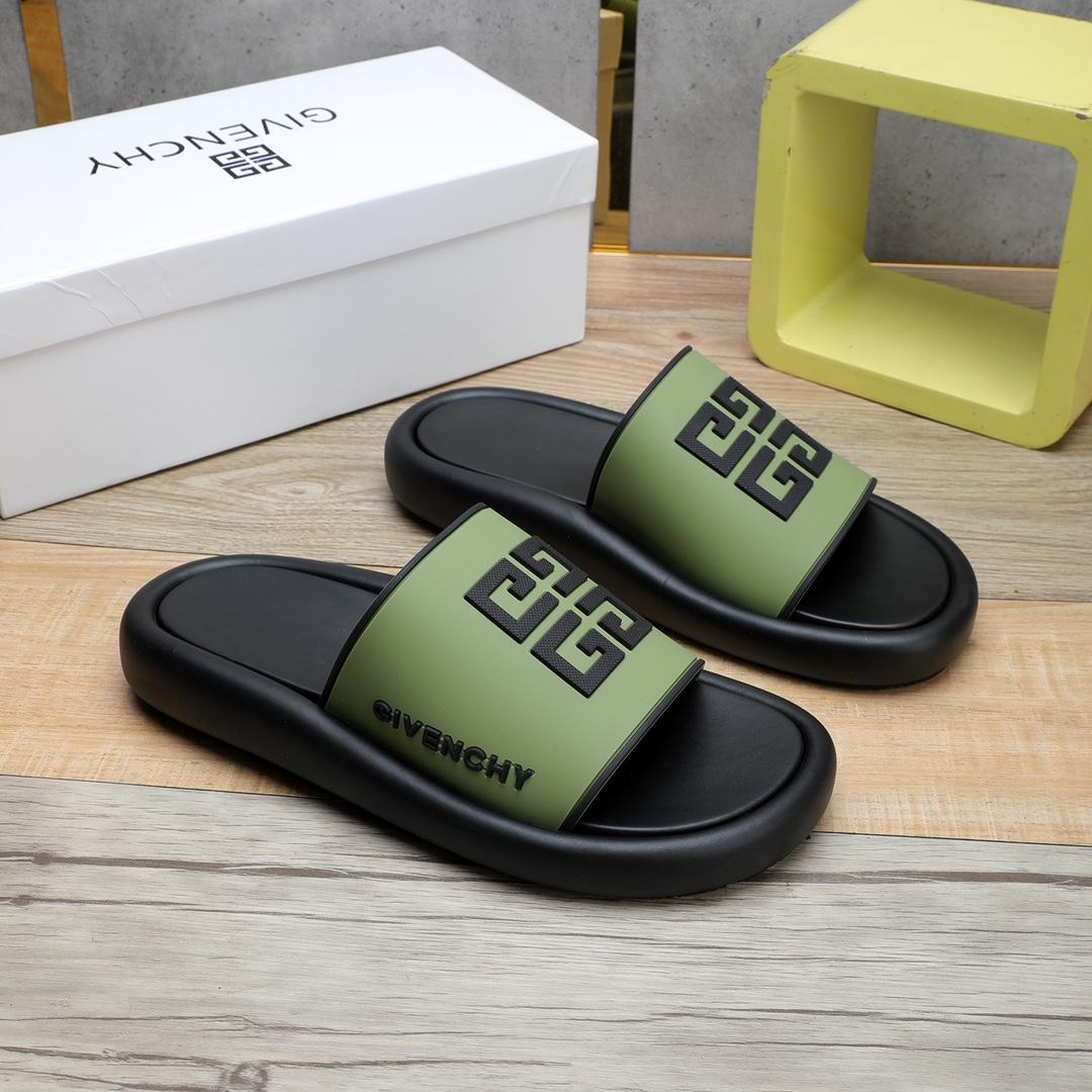 Givenchy 4G Logo Rubber Slides Sandals - PerfectKickZ
