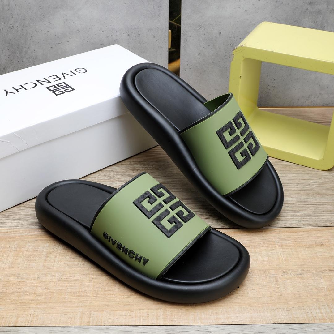 Givenchy 4G Logo Rubber Slides Sandals - PerfectKickZ