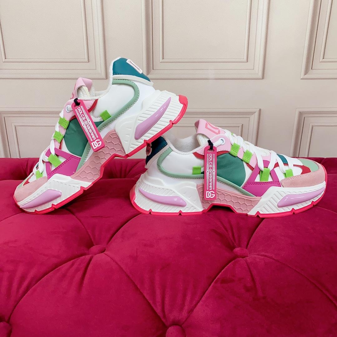 Dolce & Gabbana Mixed-Material Airmaster Sneakers - PerfectKickZ
