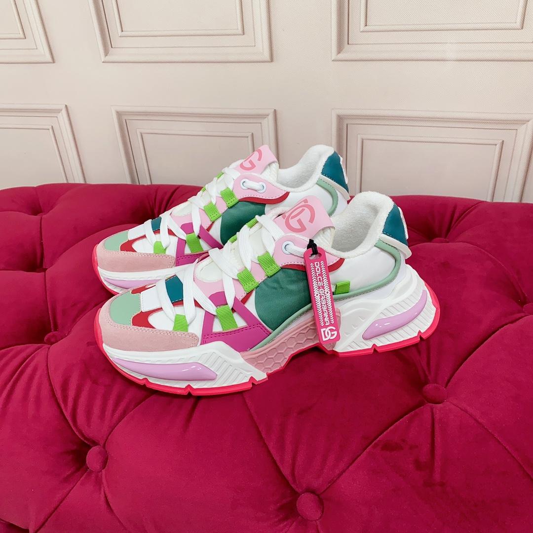 Dolce & Gabbana Mixed-Material Airmaster Sneakers - PerfectKickZ