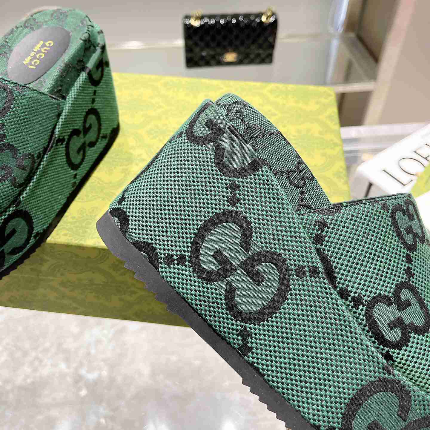 Gucci Women's Jumbo GG Platform Slide Sandal - PerfectKickZ