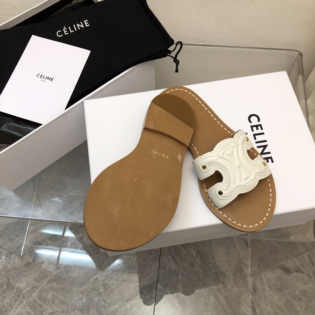 Celine Triomphe Mule In Calfskin - PerfectKickZ
