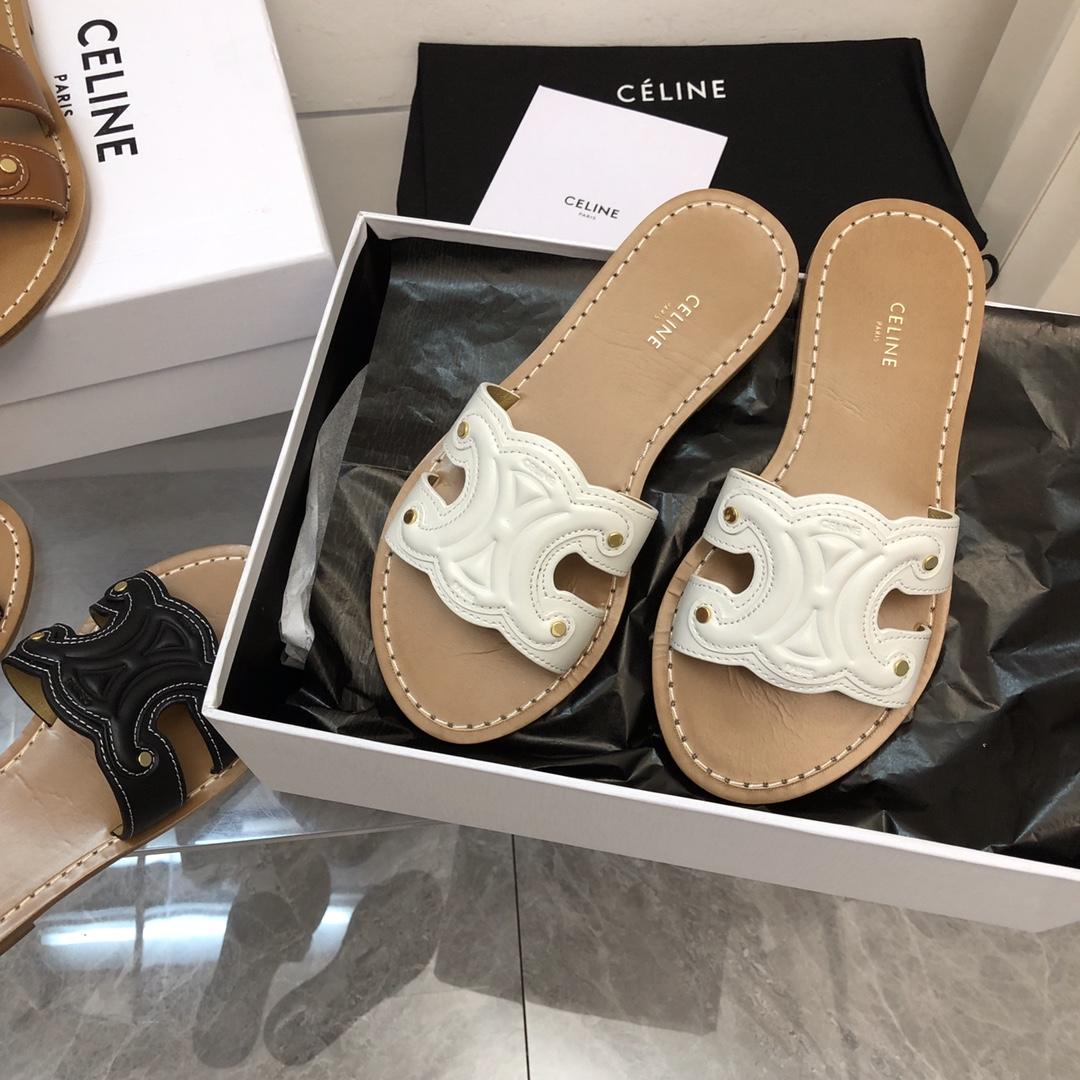 Celine Triomphe Mule In Calfskin - PerfectKickZ