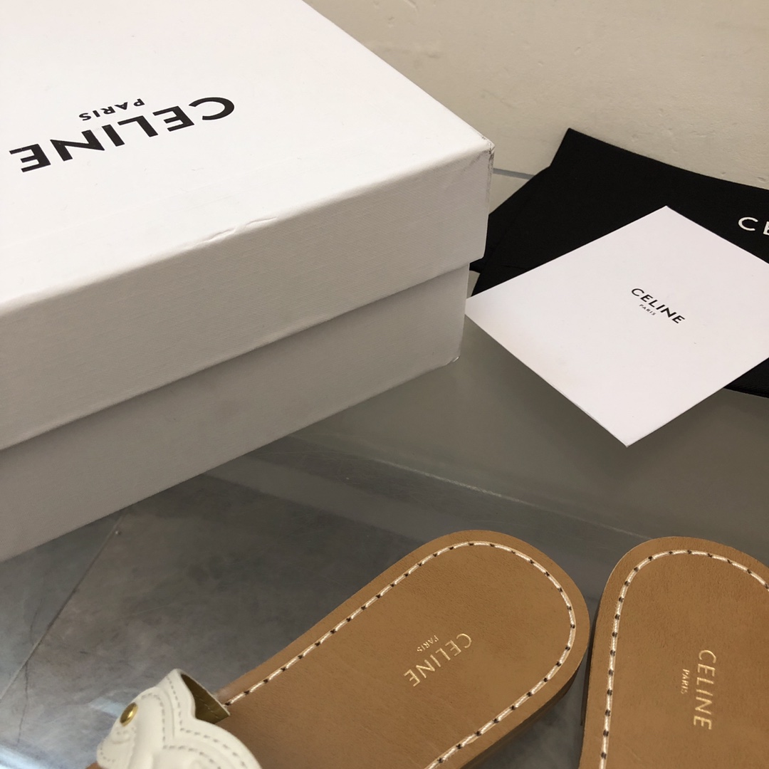 Celine Triomphe Mule In Calfskin - PerfectKickZ
