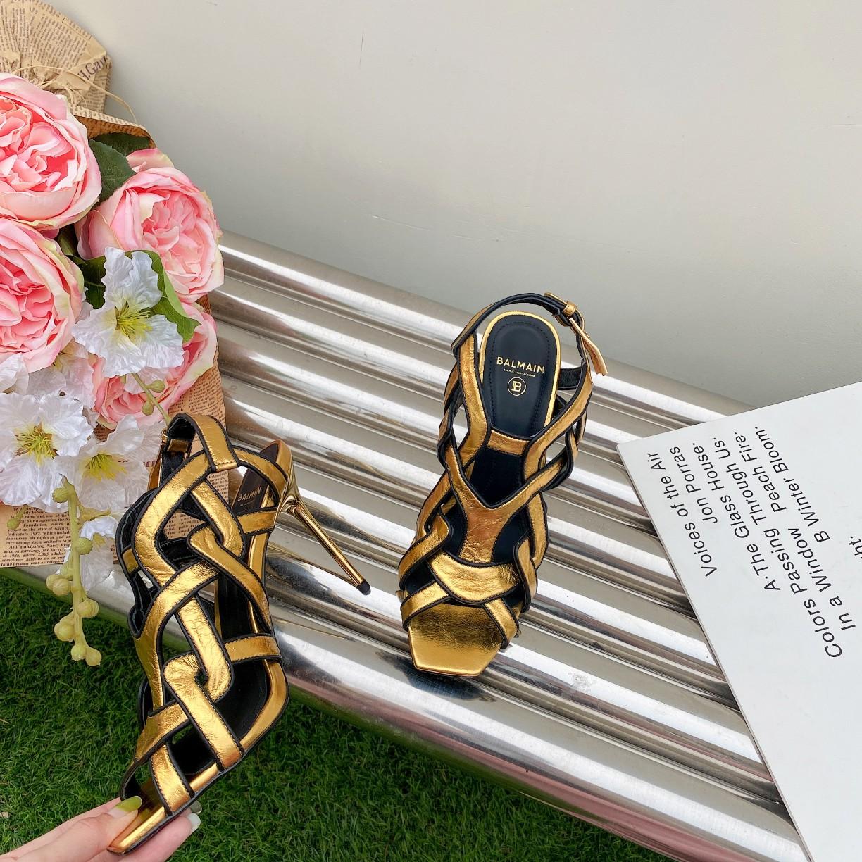 Balmain Suede Urania Sandals—Heel height：105mm - PerfectKickZ