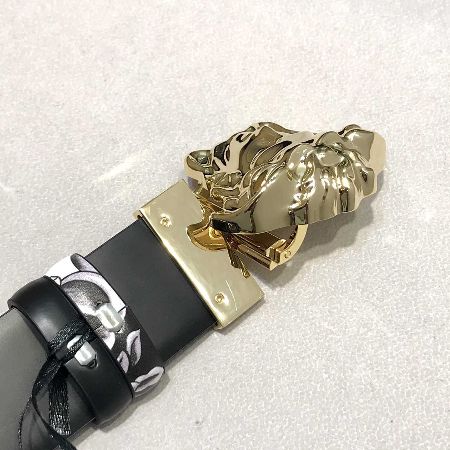 Versace La Medusa Silver Baroque Reversible Belt - PerfectKickZ