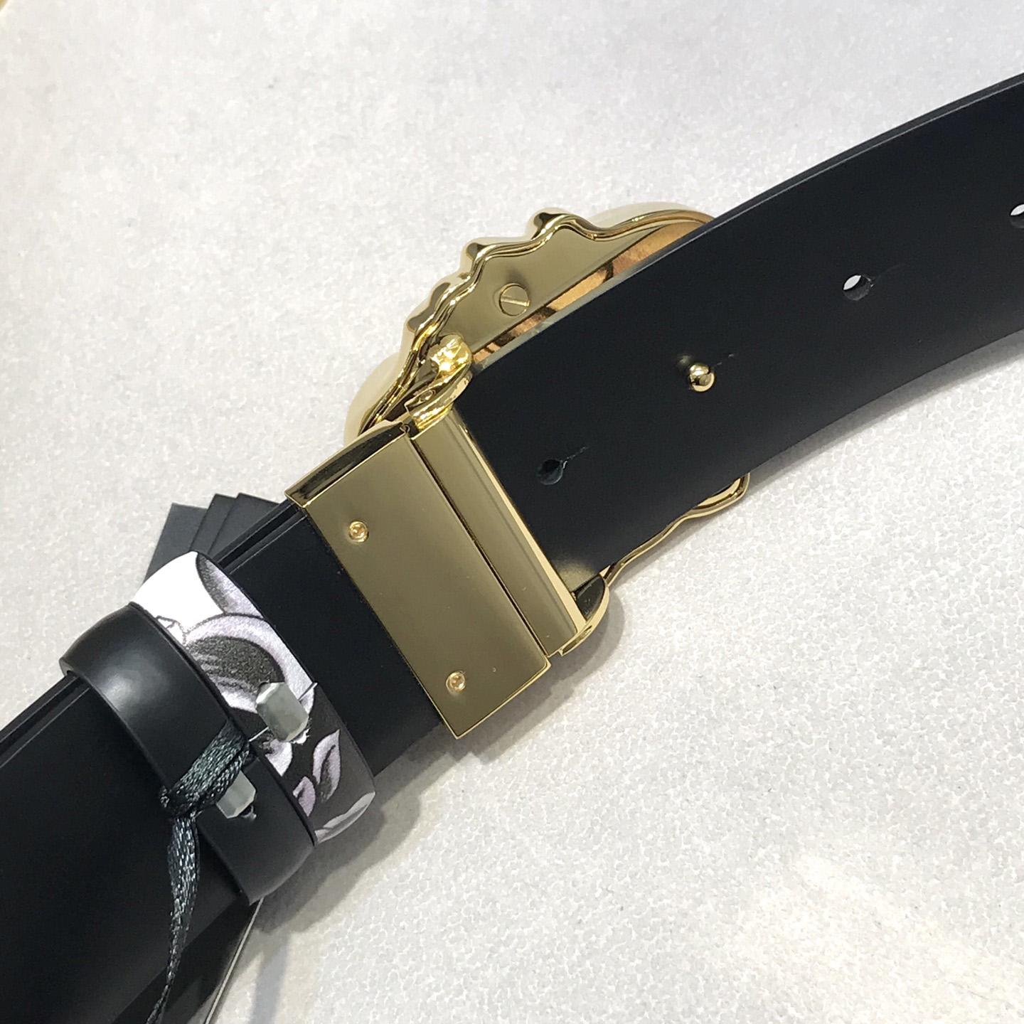 Versace La Medusa Silver Baroque Reversible Belt - PerfectKickZ