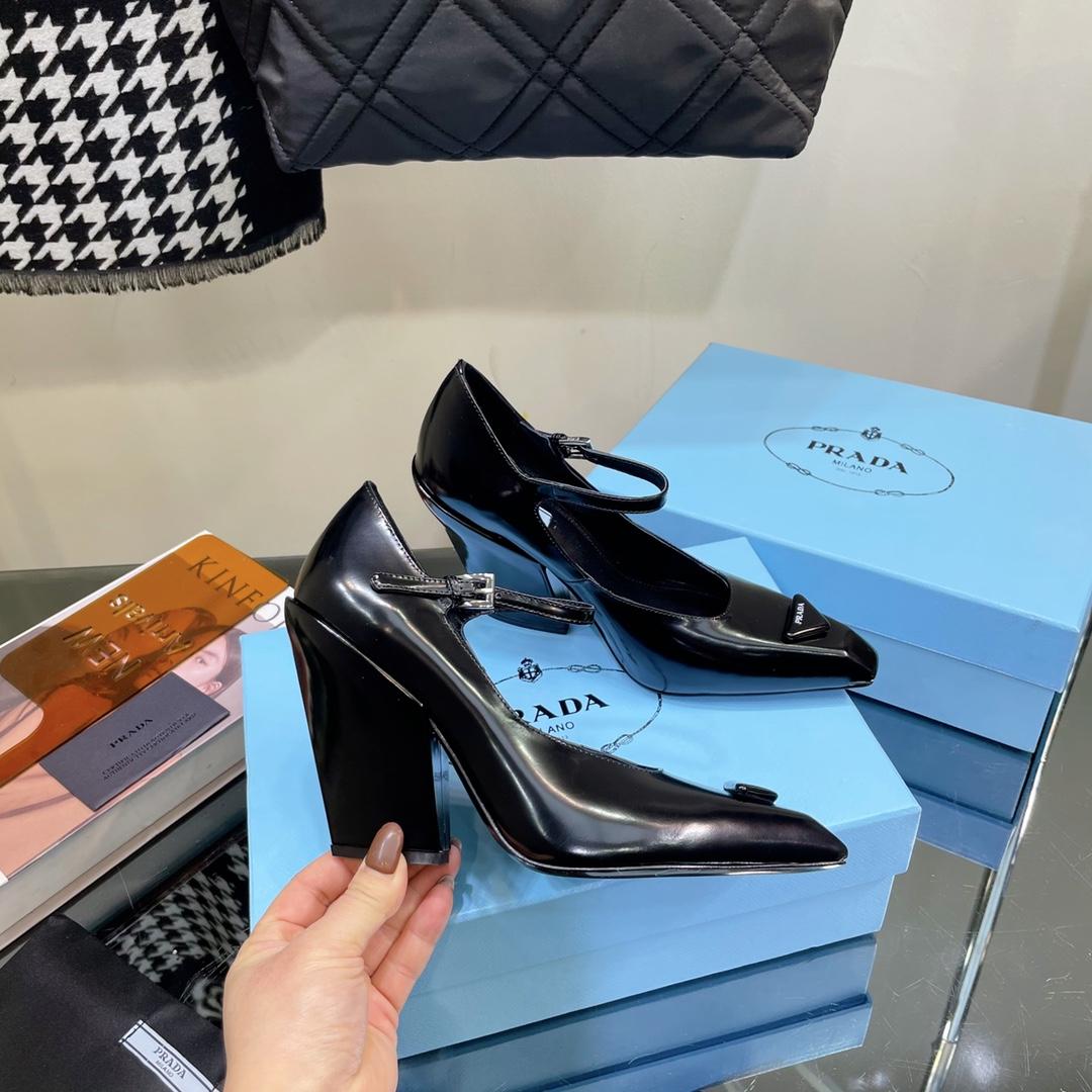 Prada Brushed Leather Pumps - PerfectKickZ