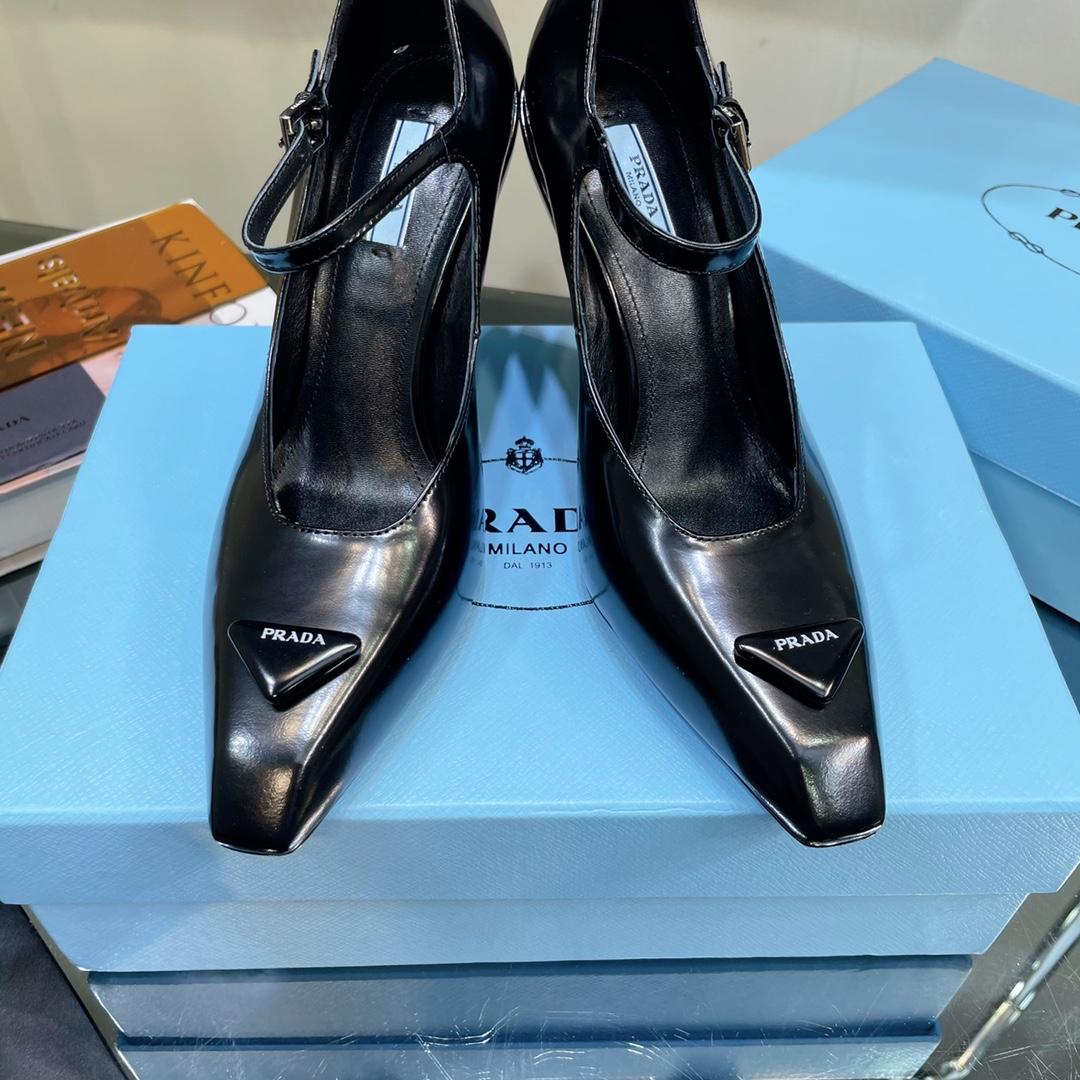Prada Brushed Leather Pumps - PerfectKickZ