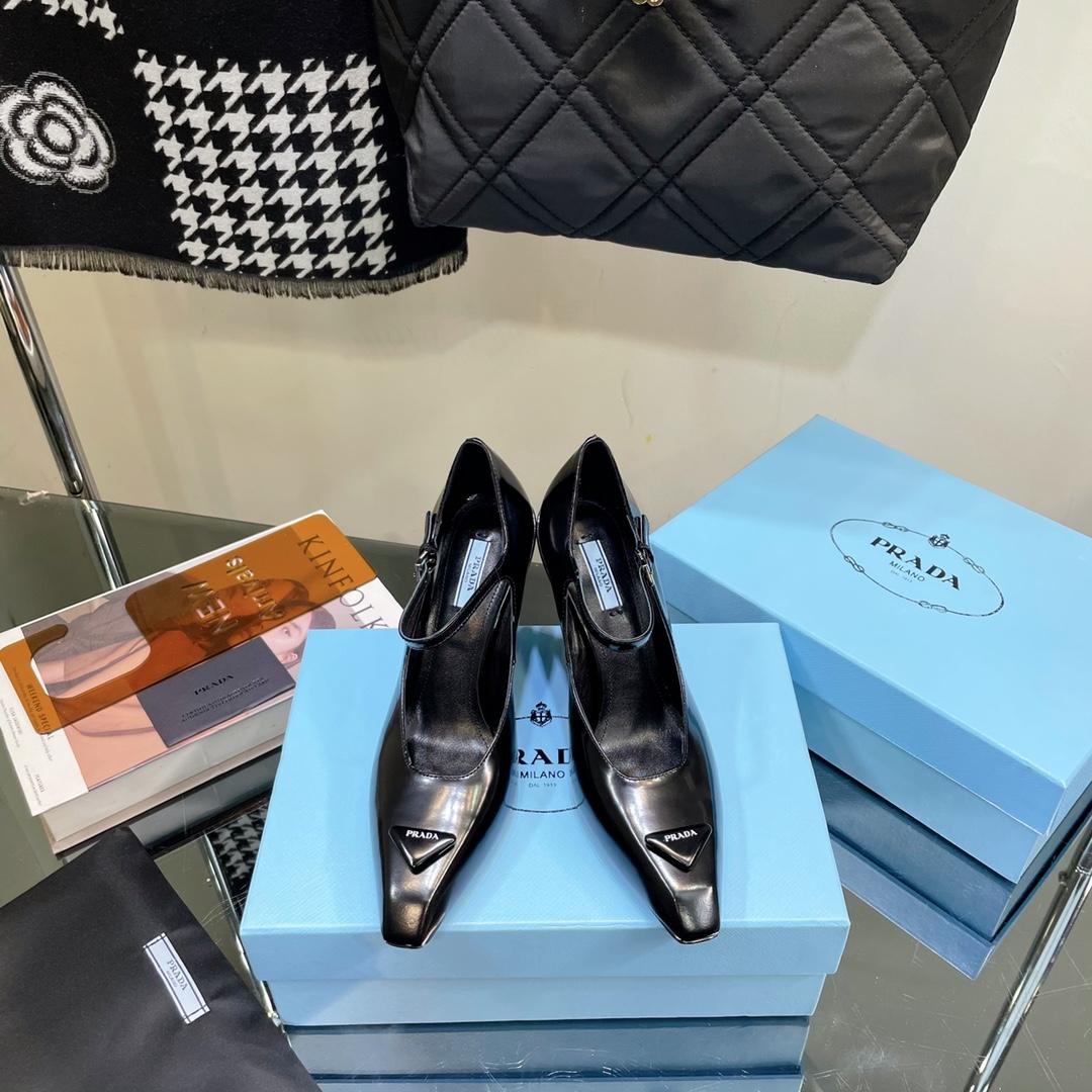 Prada Brushed Leather Pumps - PerfectKickZ