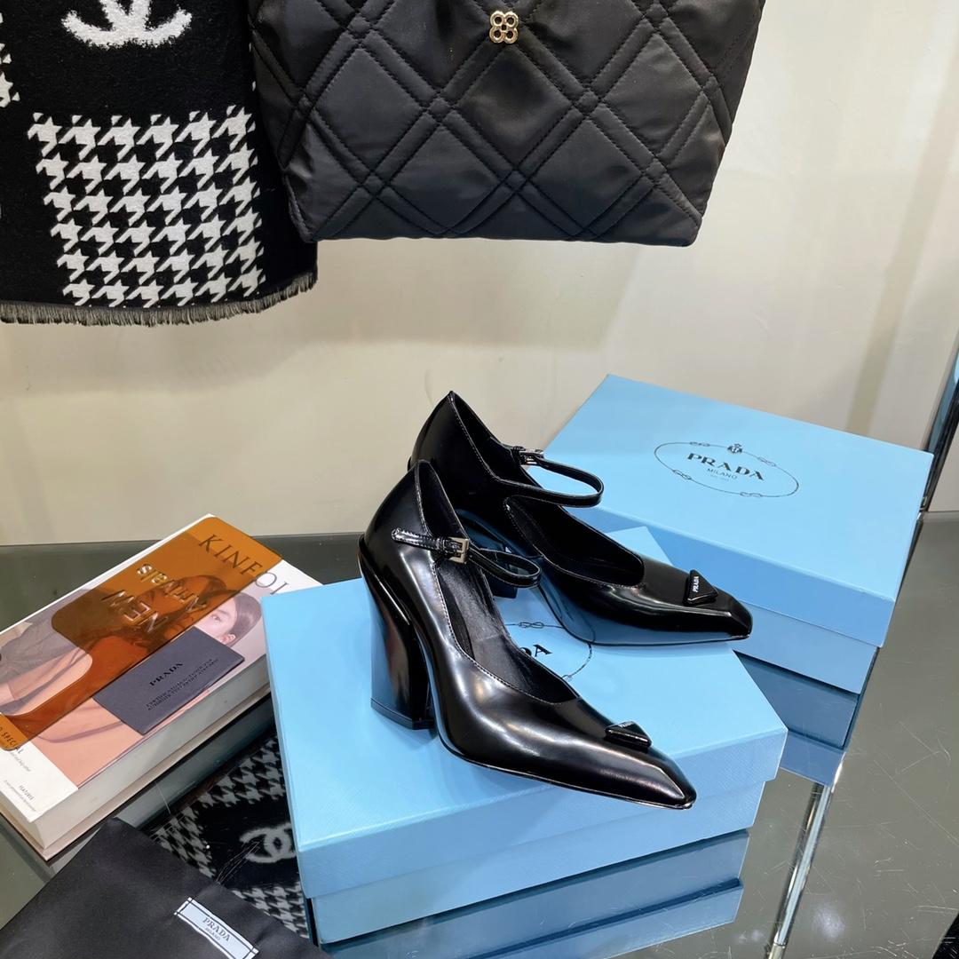 Prada Brushed Leather Pumps - PerfectKickZ