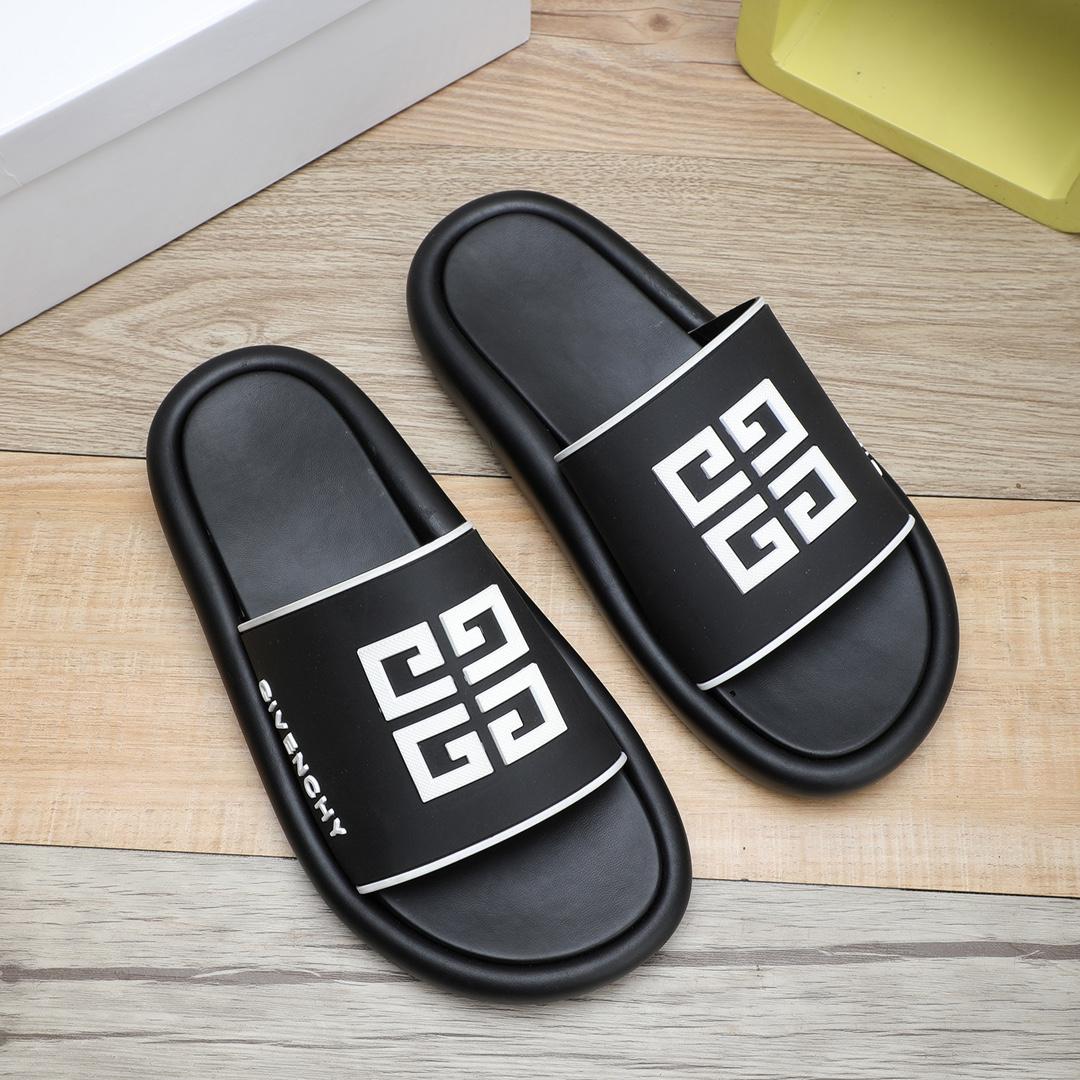 Givenchy 4G Logo Rubber Slides Sandals - PerfectKickZ