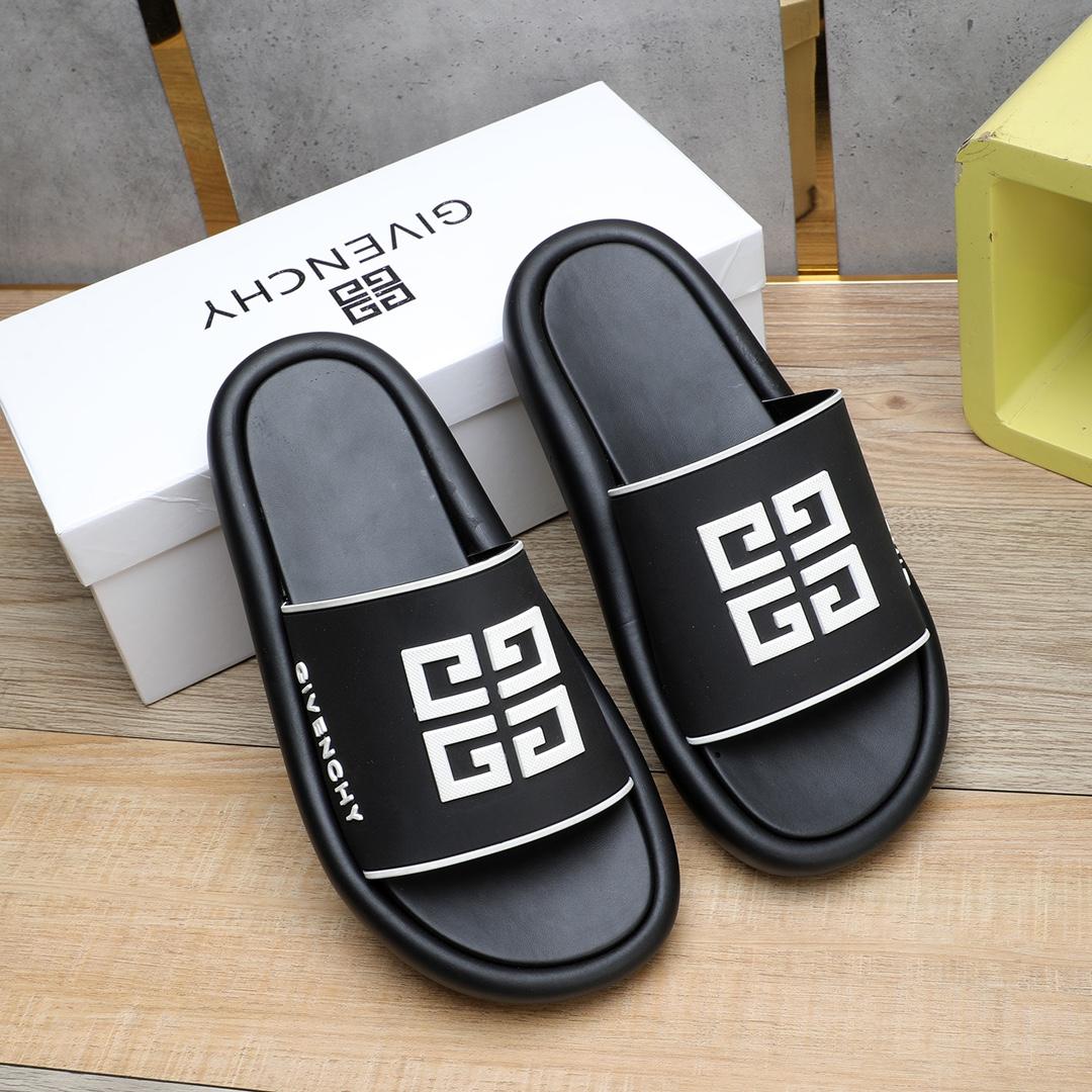 Givenchy 4G Logo Rubber Slides Sandals - PerfectKickZ