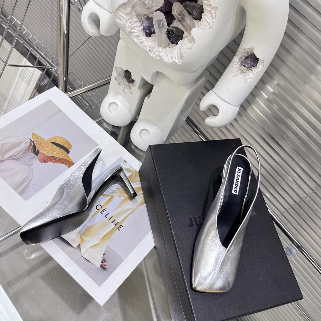 JIl Sander High-Heeled Leather Mules - PerfectKickZ