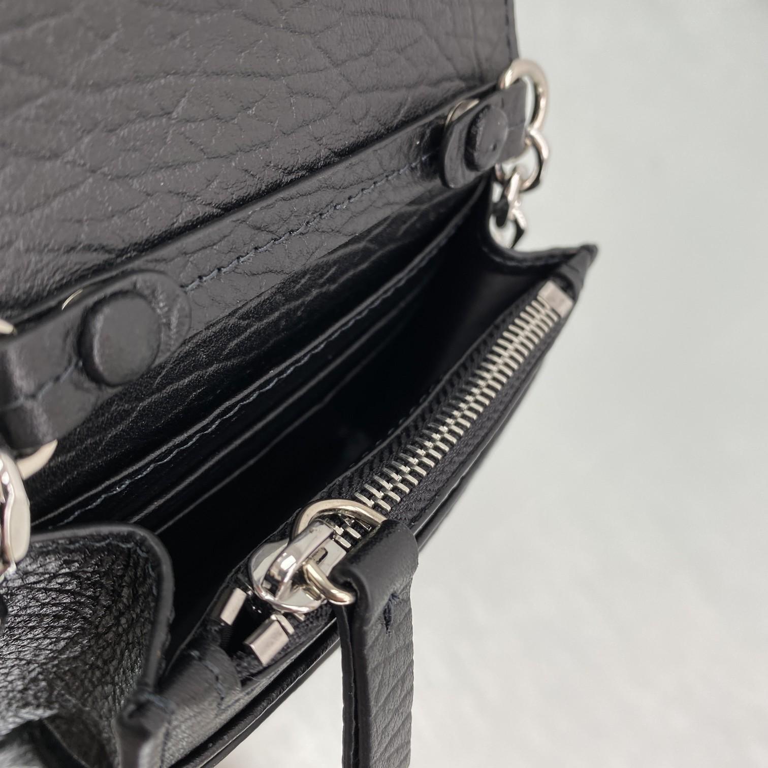 Maison Margiela Black Small Chain Strap Wallet Bag(10x9x3cmm) - PerfectKickZ