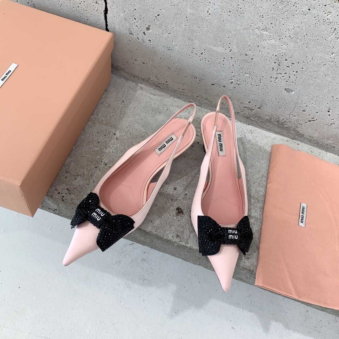 Miu Miu Satin Slingback Pumps - PerfectKickZ