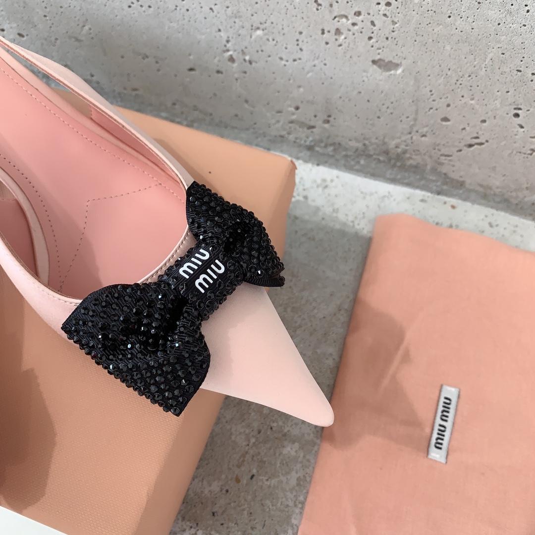 Miu Miu Satin Slingback Pumps - PerfectKickZ