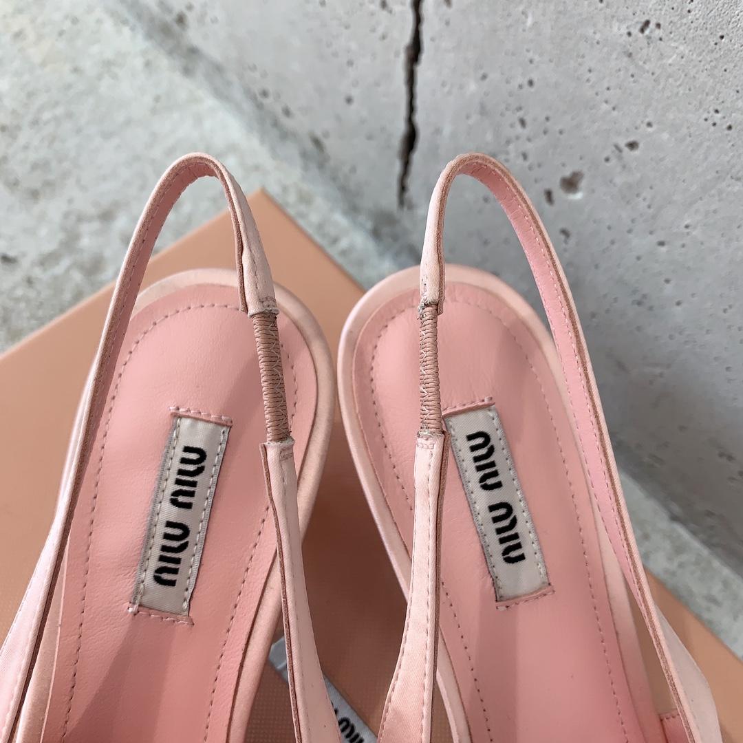 Miu Miu Satin Slingback Pumps - PerfectKickZ