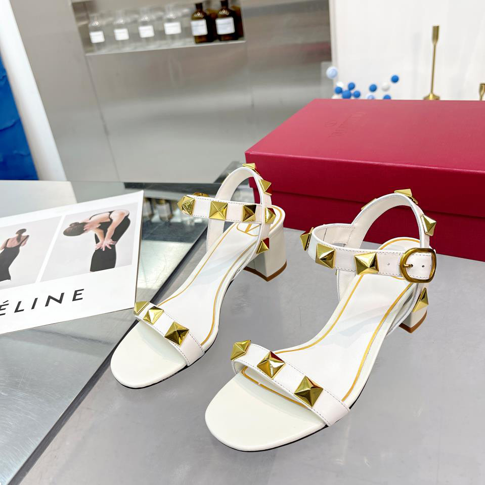 Valenti Roman Stud Calfskin Sandal   60mm - PerfectKickZ