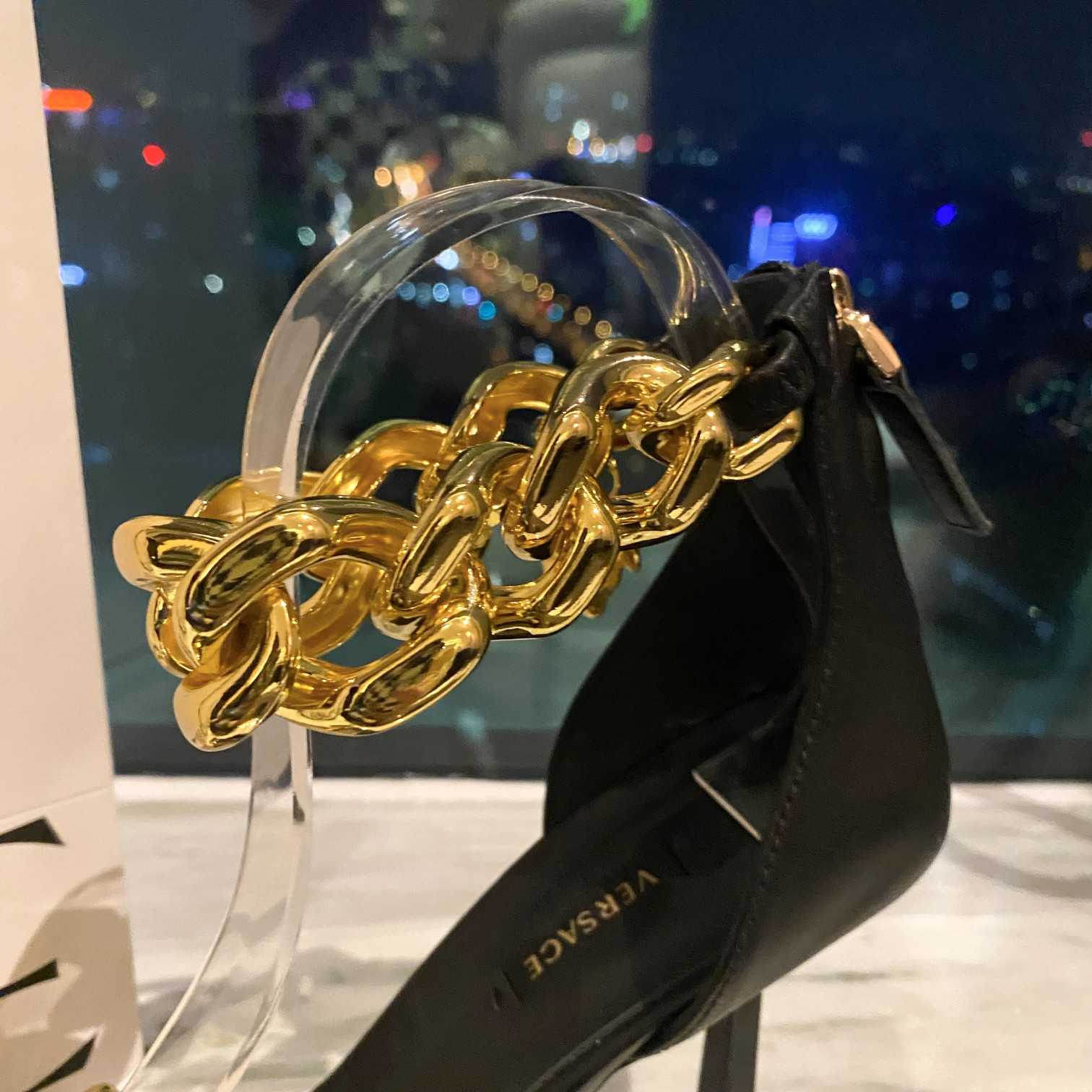 Versace Medusa Chain High Heel Sandals - PerfectKickZ