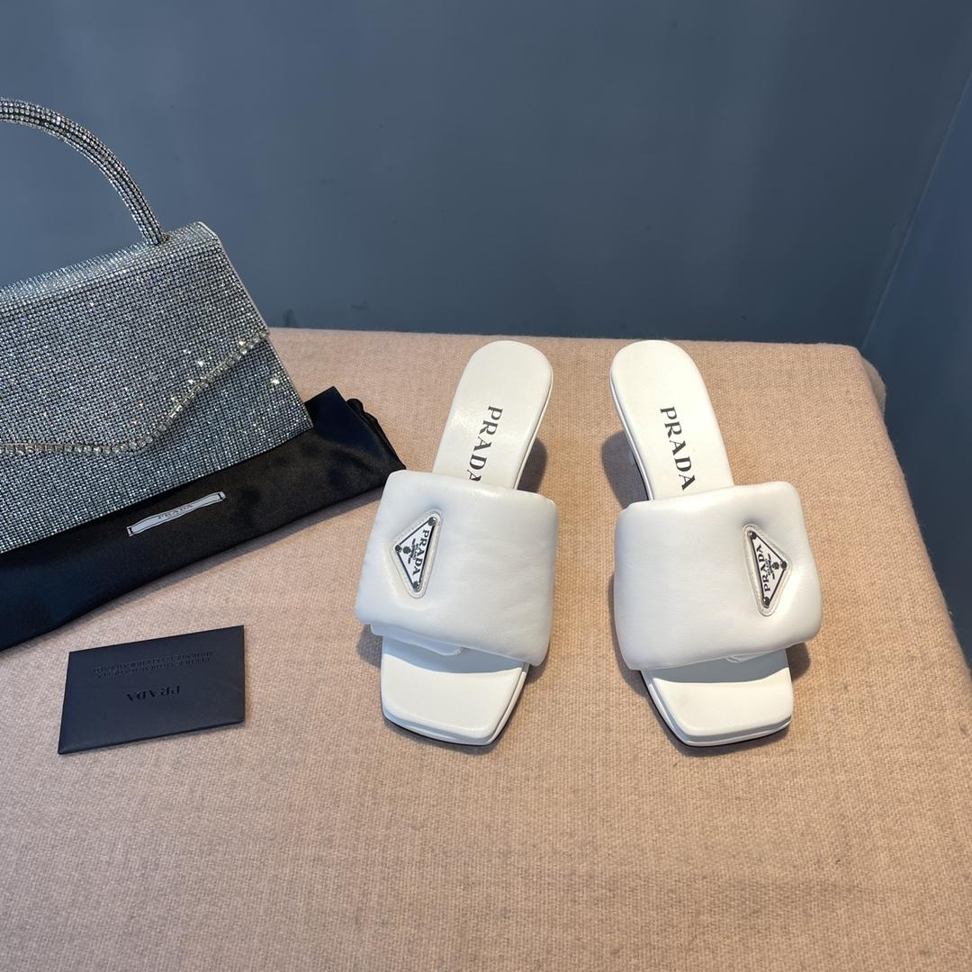 Prada Soft Padded Nappa Sandals - PerfectKickZ