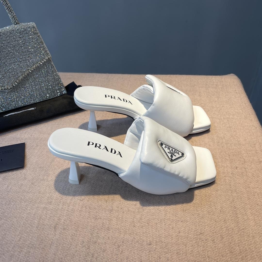 Prada Soft Padded Nappa Sandals - PerfectKickZ