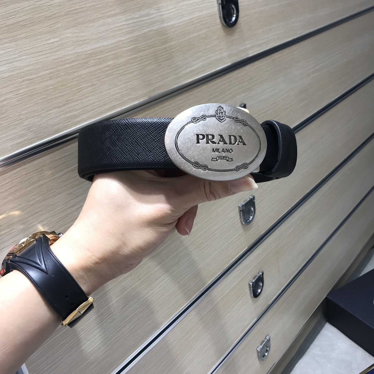 Prada Leather Belt - PerfectKickZ