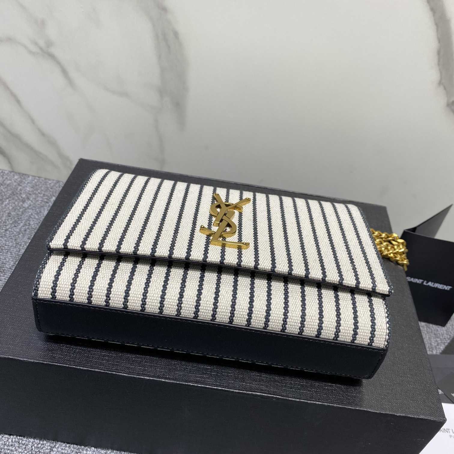 Saint Laurent Striped Small Chain Bag(20x13x5.5cm) - PerfectKickZ
