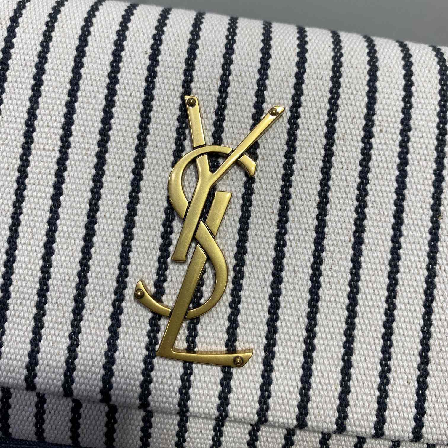 Saint Laurent Striped Small Chain Bag(20x13x5.5cm) - PerfectKickZ