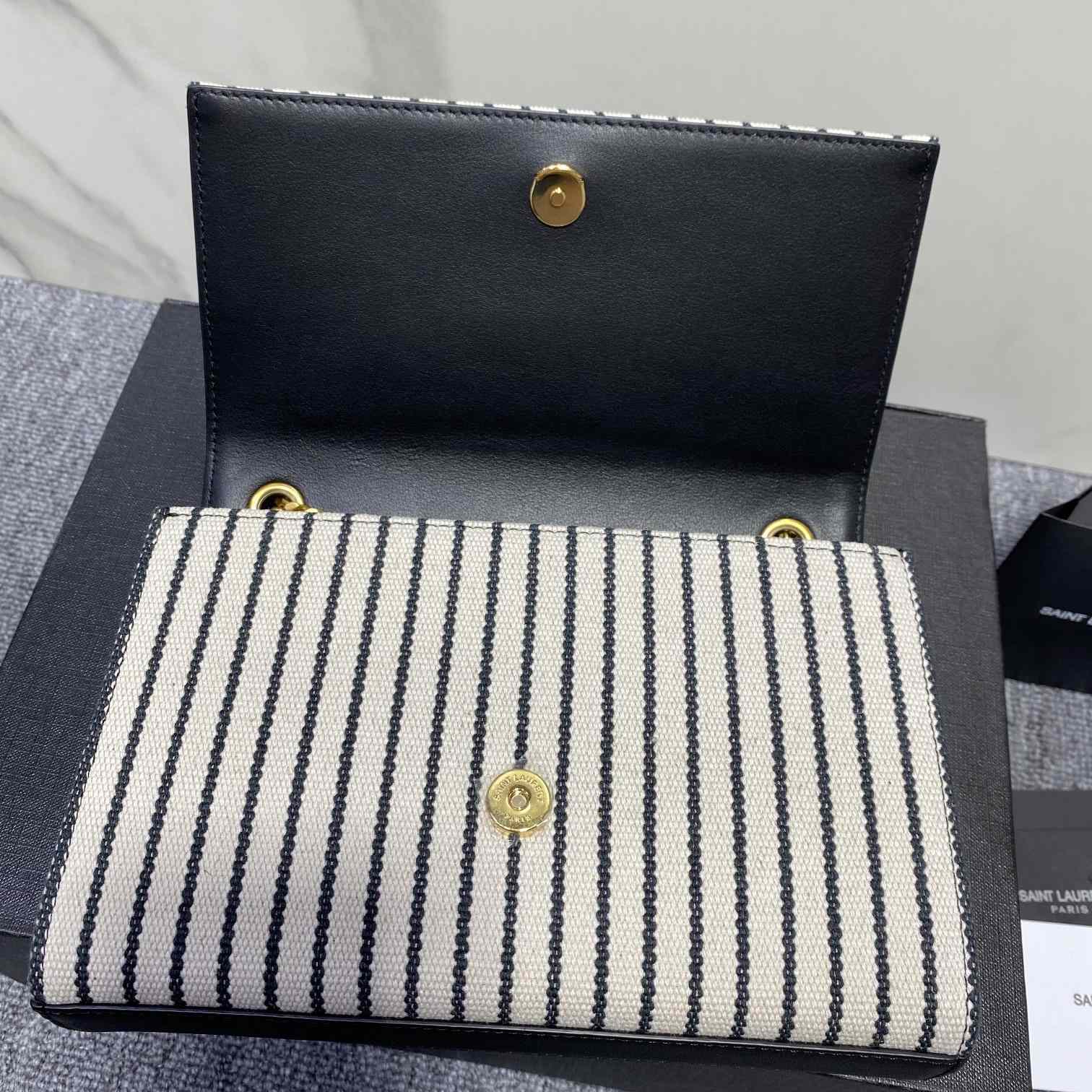 Saint Laurent Striped Small Chain Bag(20x13x5.5cm) - PerfectKickZ