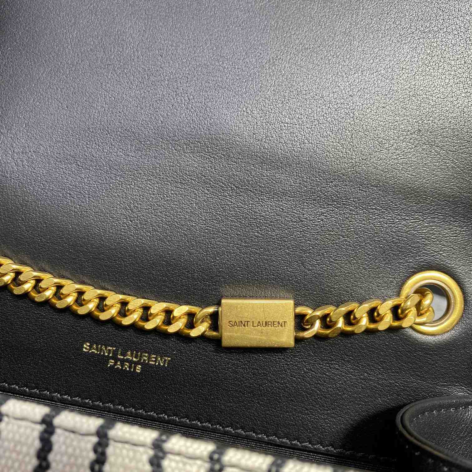 Saint Laurent Striped Small Chain Bag(20x13x5.5cm) - PerfectKickZ