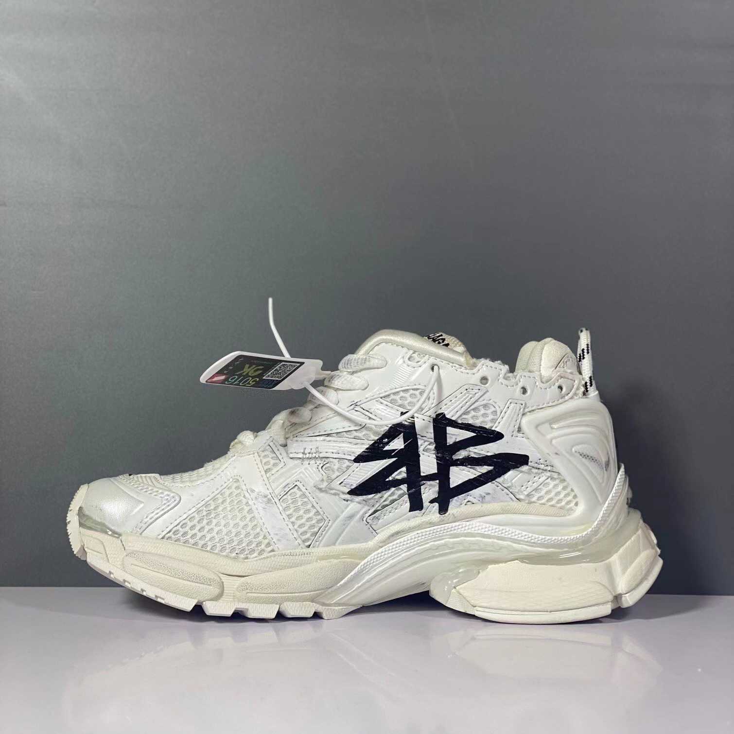 Balenciaga Runner Graffiti Sneaker In White - PerfectKickZ