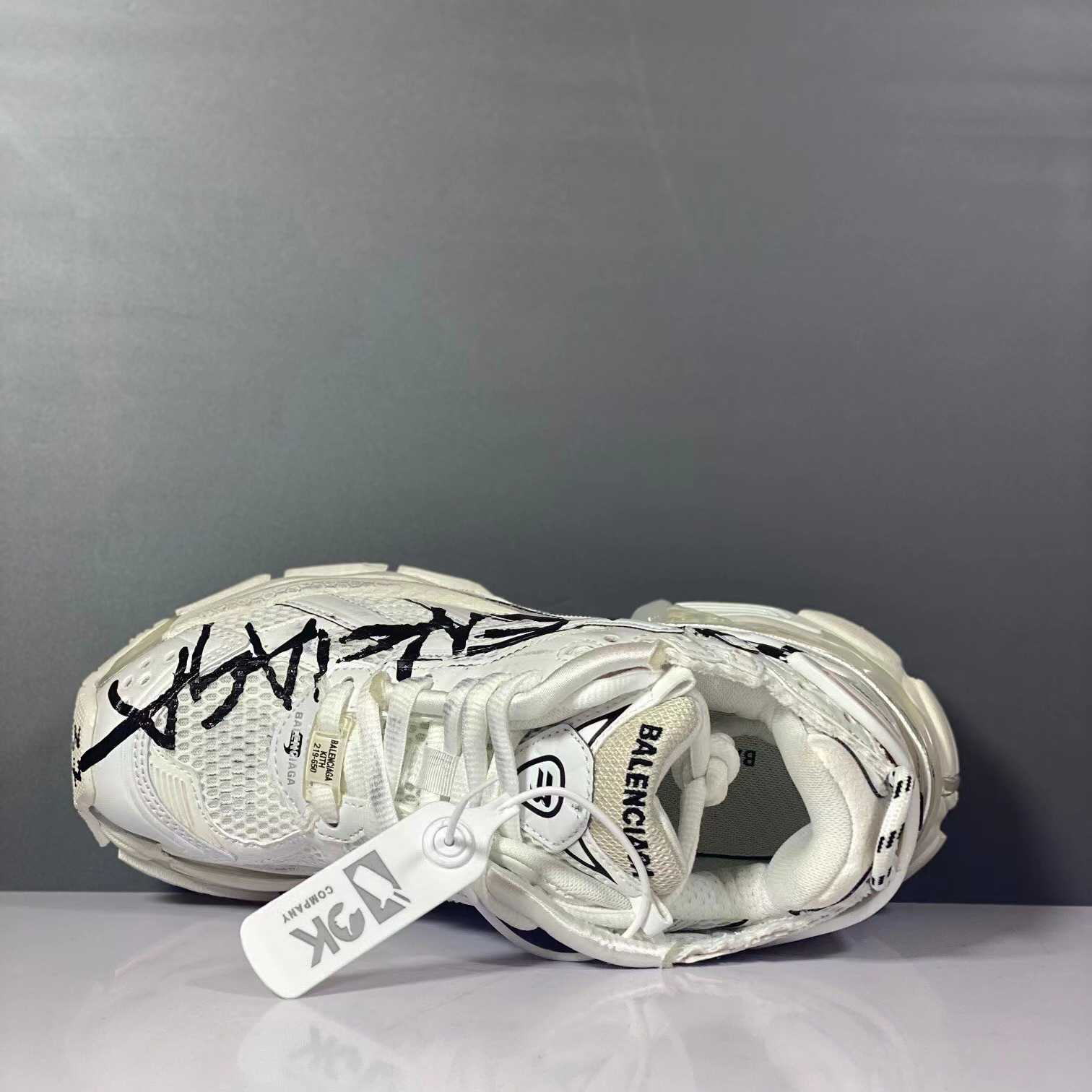 Balenciaga Runner Graffiti Sneaker In White - PerfectKickZ