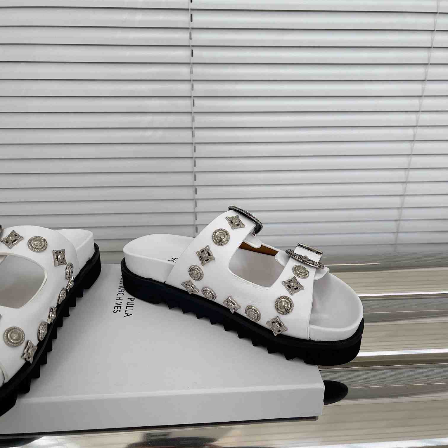 Toga Virilis Studded Leather Slides - PerfectKickZ