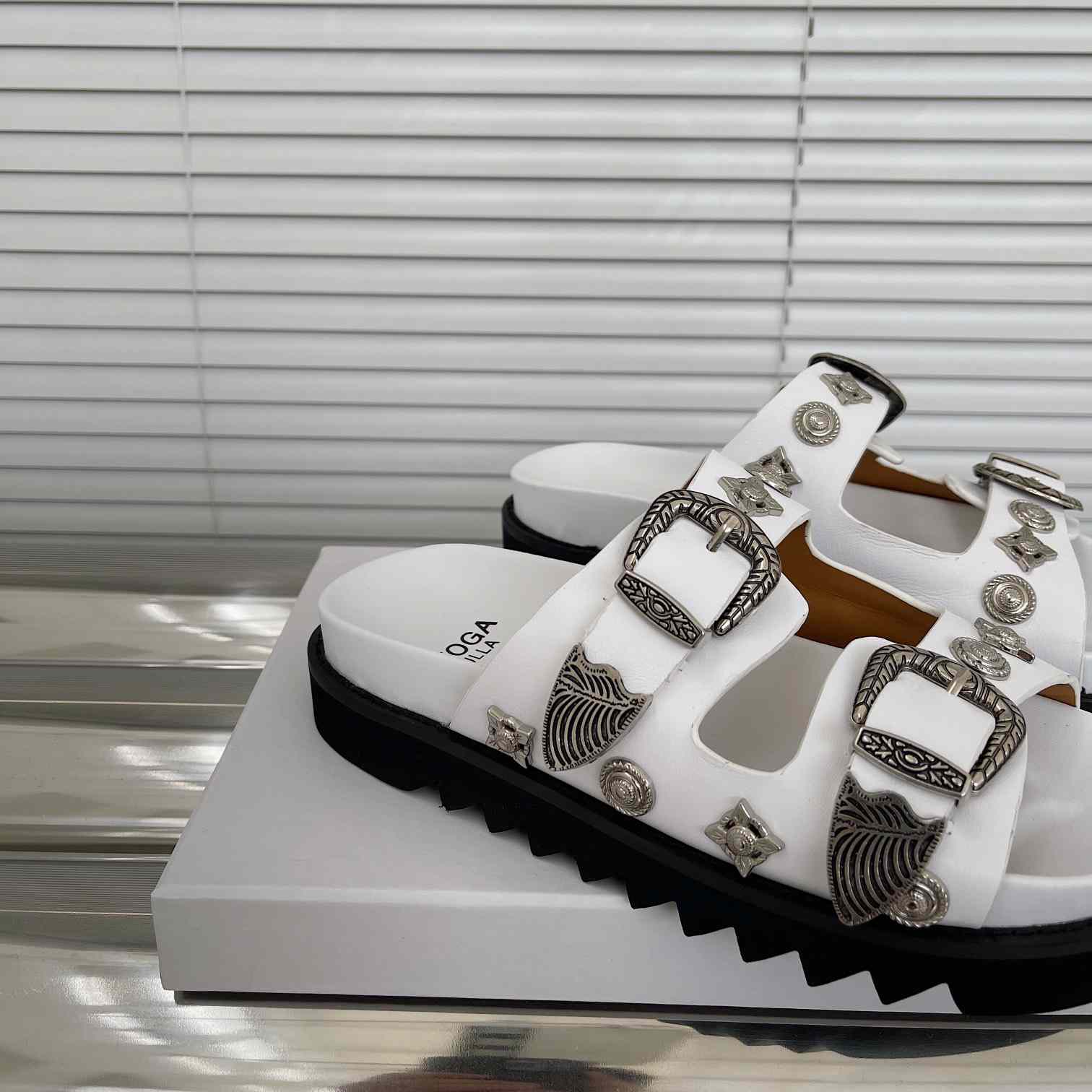 Toga Virilis Studded Leather Slides - PerfectKickZ