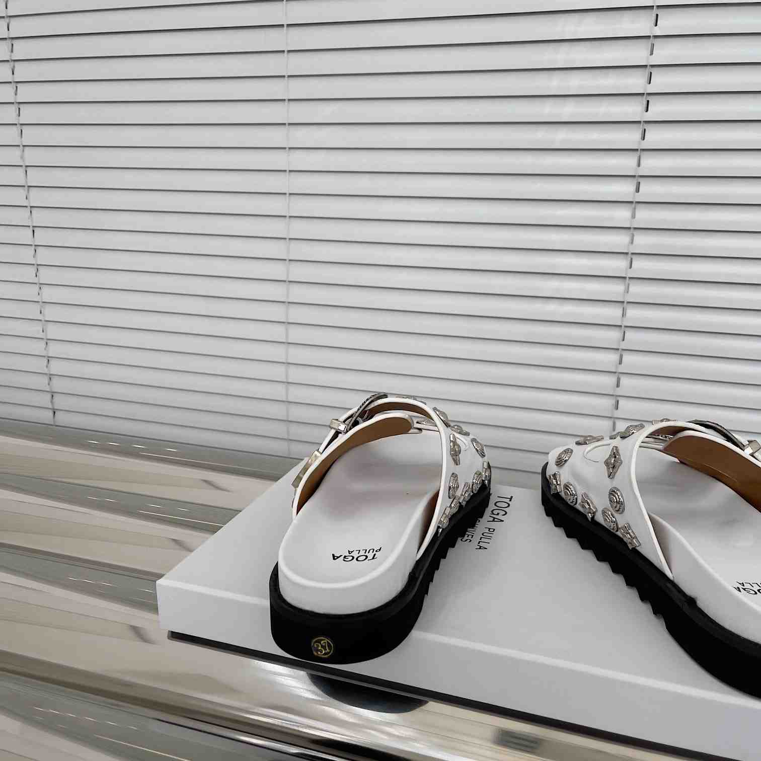 Toga Virilis Studded Leather Slides - PerfectKickZ