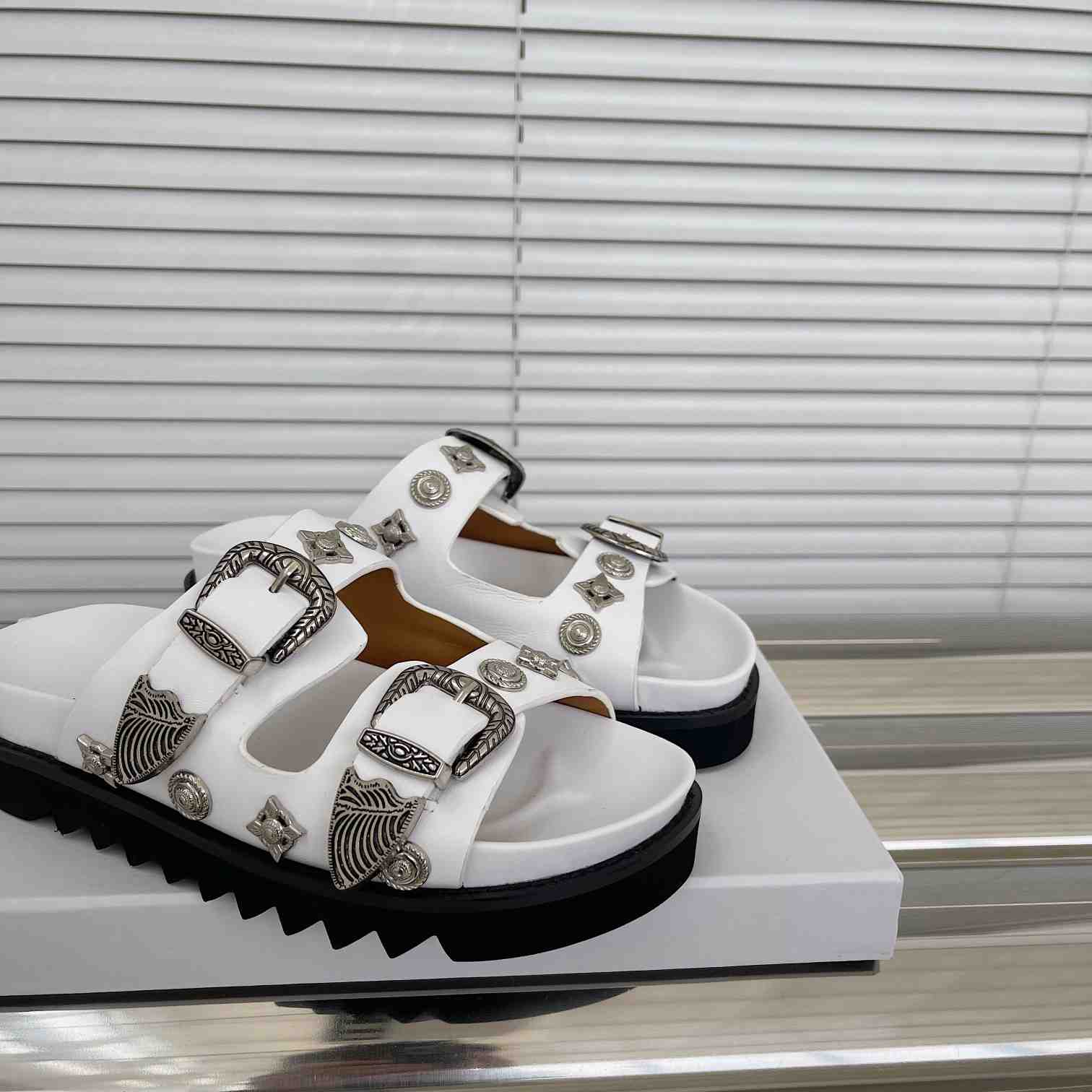 Toga Virilis Studded Leather Slides - PerfectKickZ