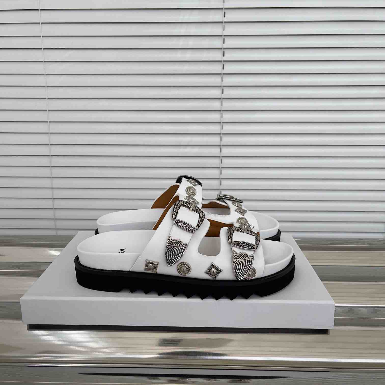 Toga Virilis Studded Leather Slides - PerfectKickZ