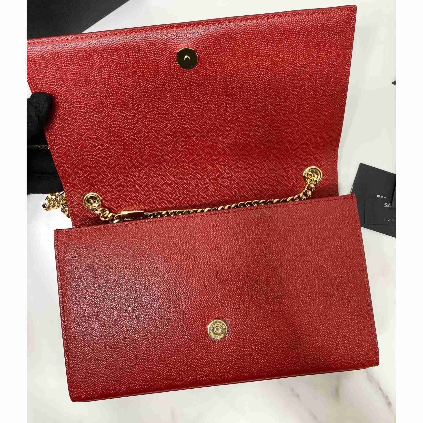 Saint Laurent Kate Medium Chain Bag In Grain De Poudre Embossed Leather - PerfectKickZ