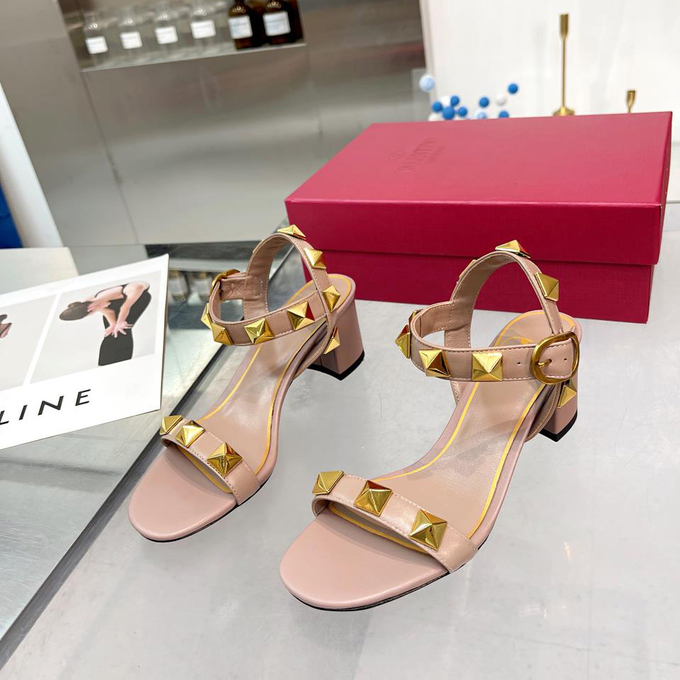 Valenti Roman Stud Calfskin Sandal   60mm - PerfectKickZ