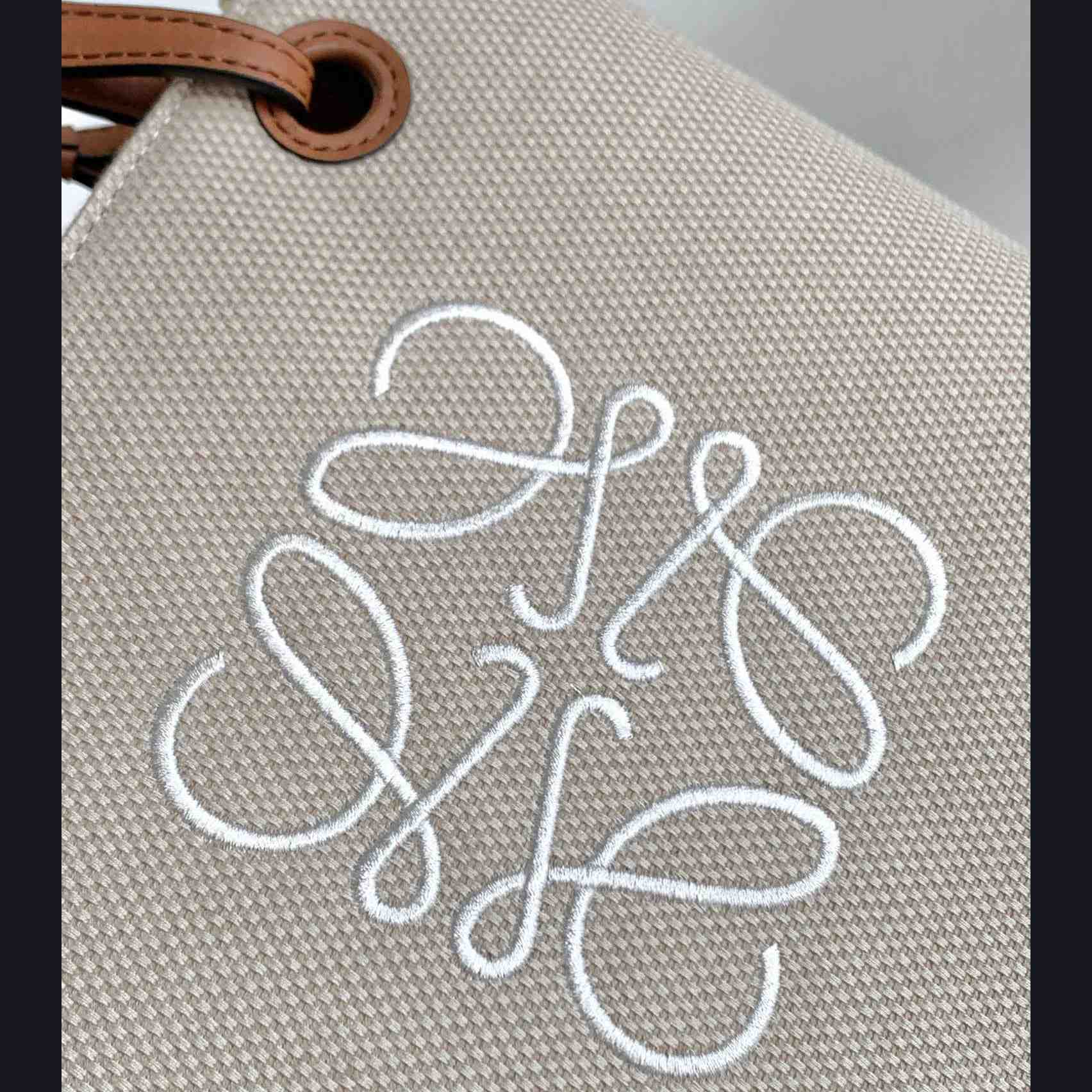 Loewe Mini Anagram Tote Bag In Jacquard And Calfskin - PerfectKickZ