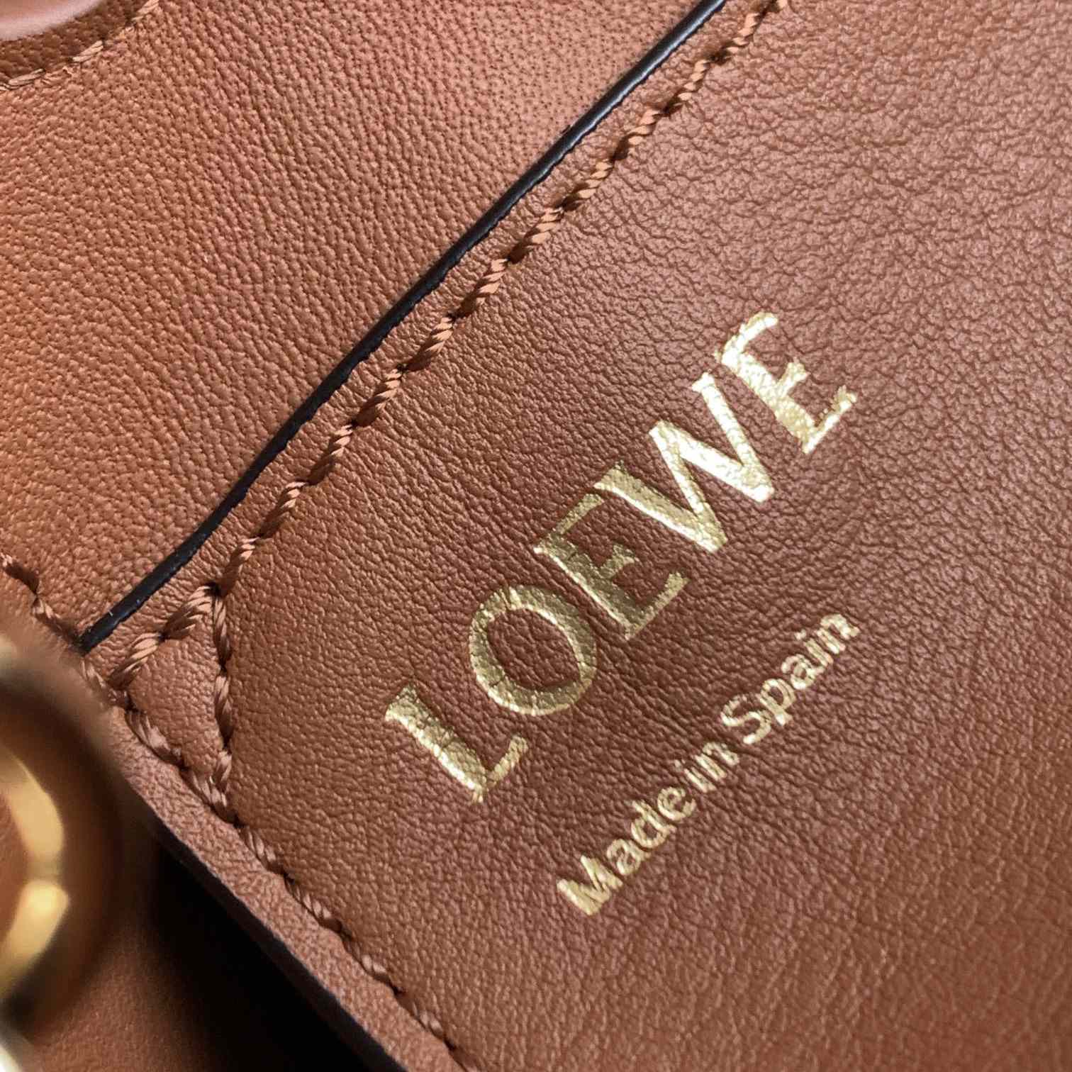 Loewe Mini Anagram Tote Bag In Jacquard And Calfskin - PerfectKickZ
