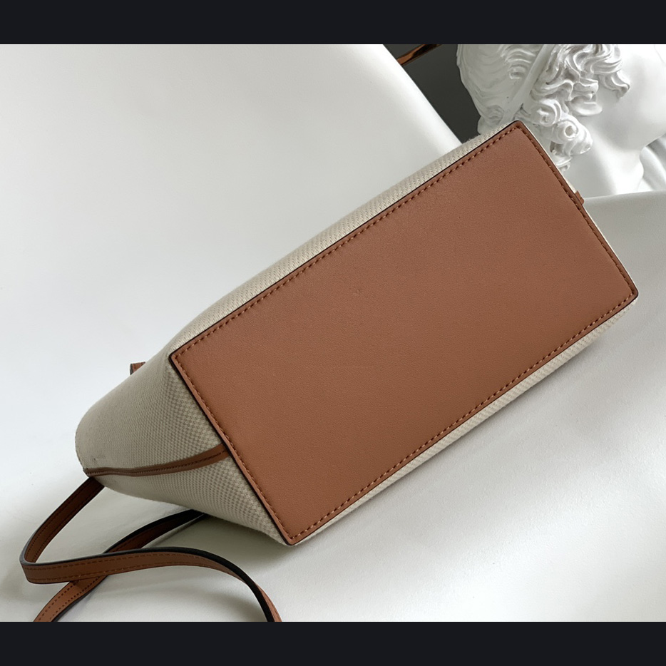 Loewe Mini Anagram Tote Bag In Jacquard And Calfskin - PerfectKickZ
