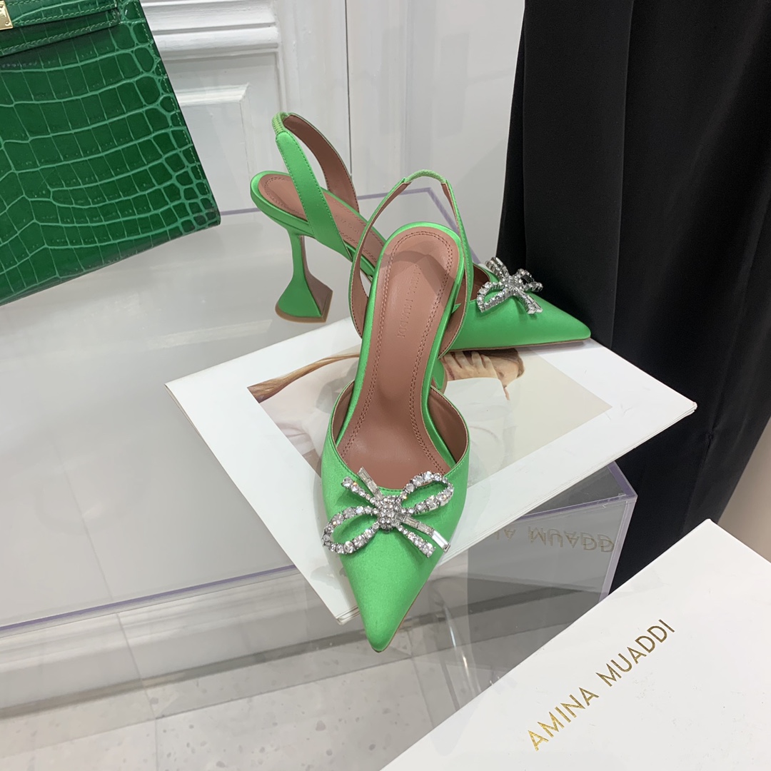 Amina Muaddi Leathre Heels - PerfectKickZ