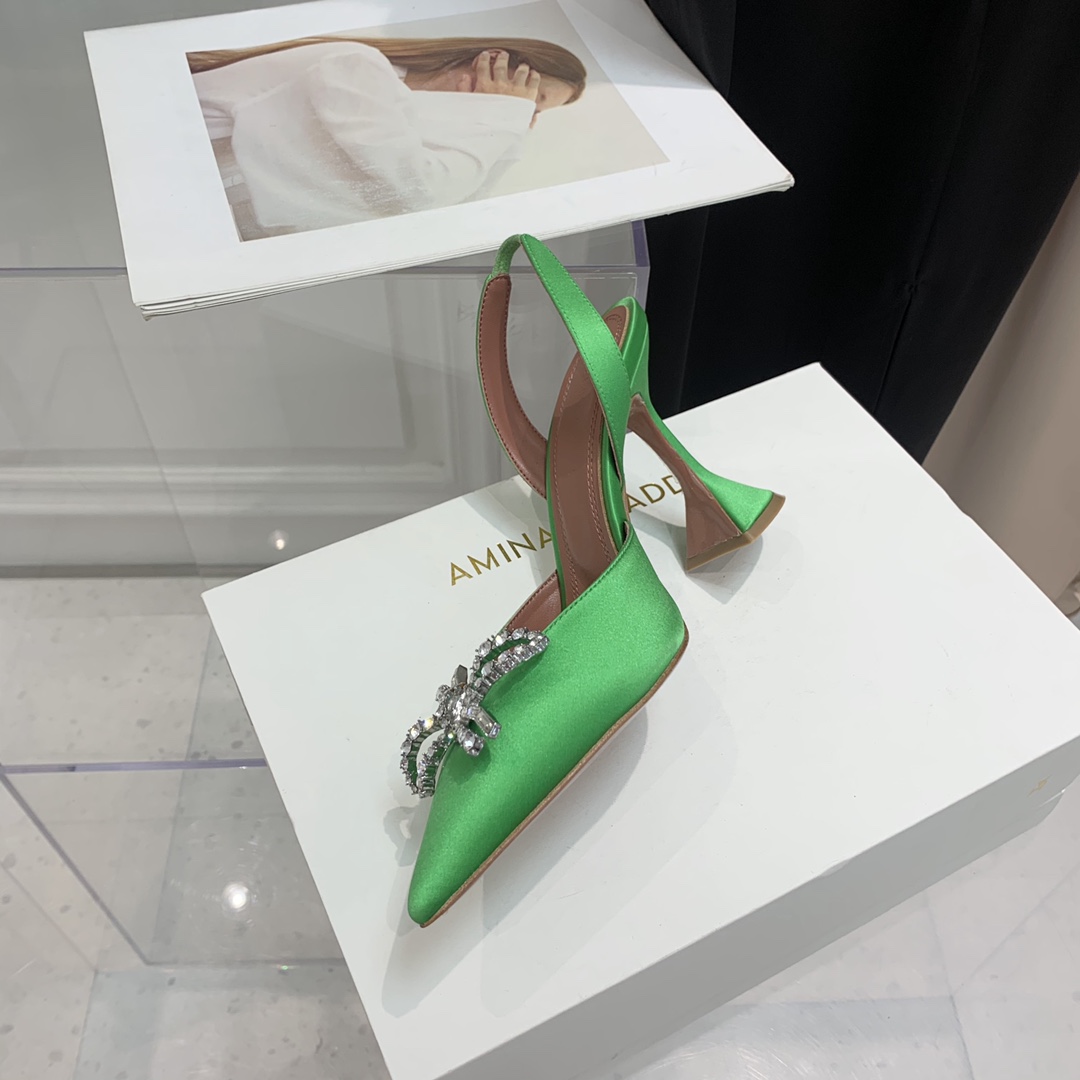 Amina Muaddi Leathre Heels - PerfectKickZ